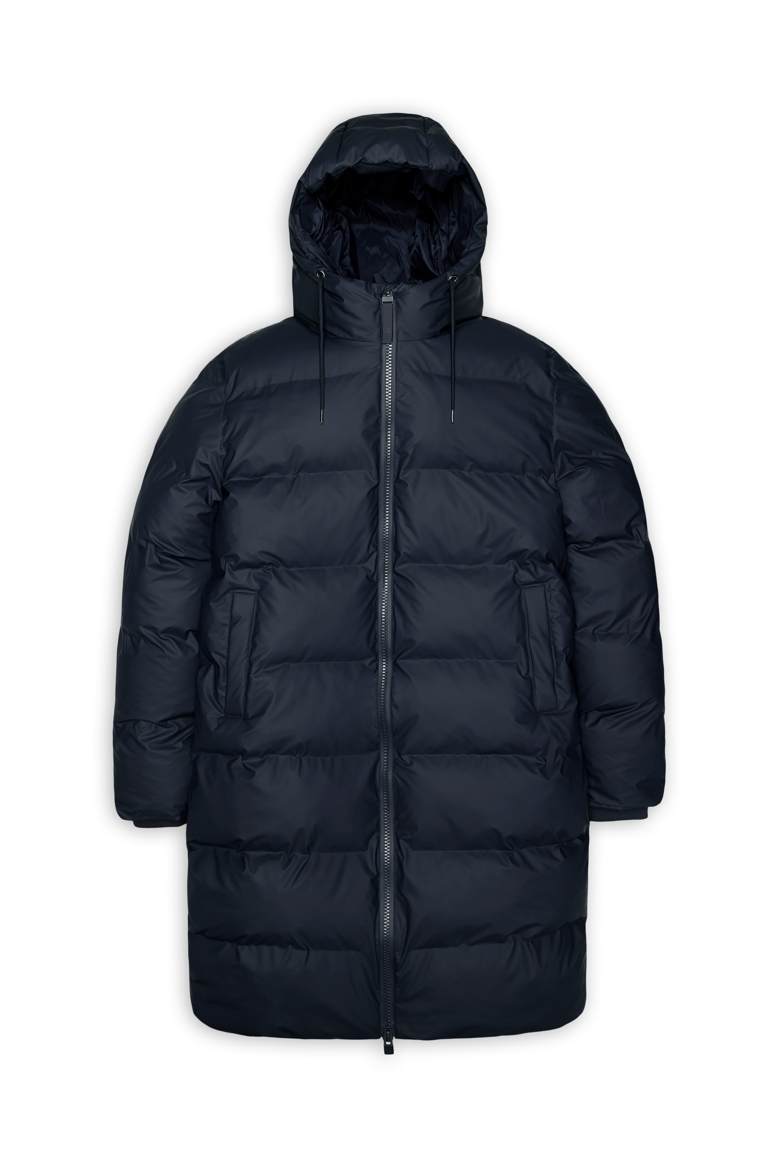 RAINS Alta Longer Puffer Jacket Navy Jacket