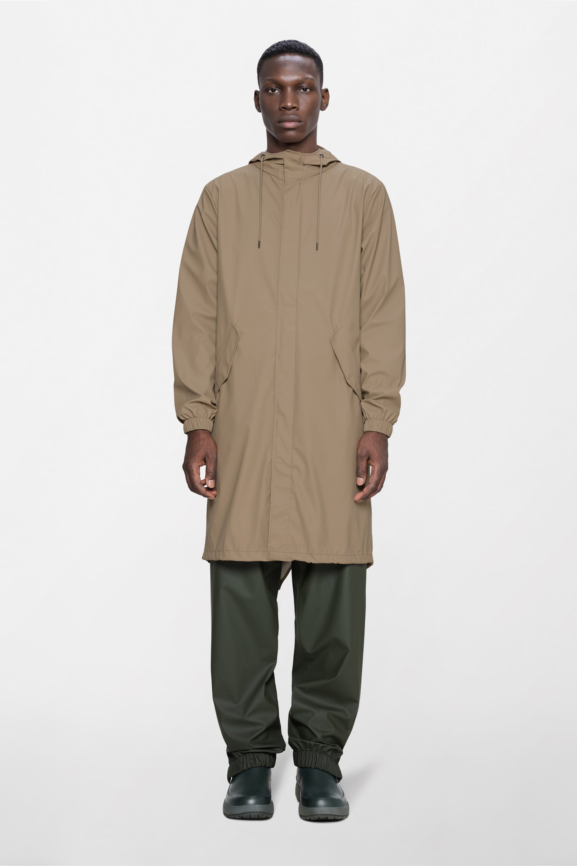 RAINS Fishtail Parka Beige Jacket