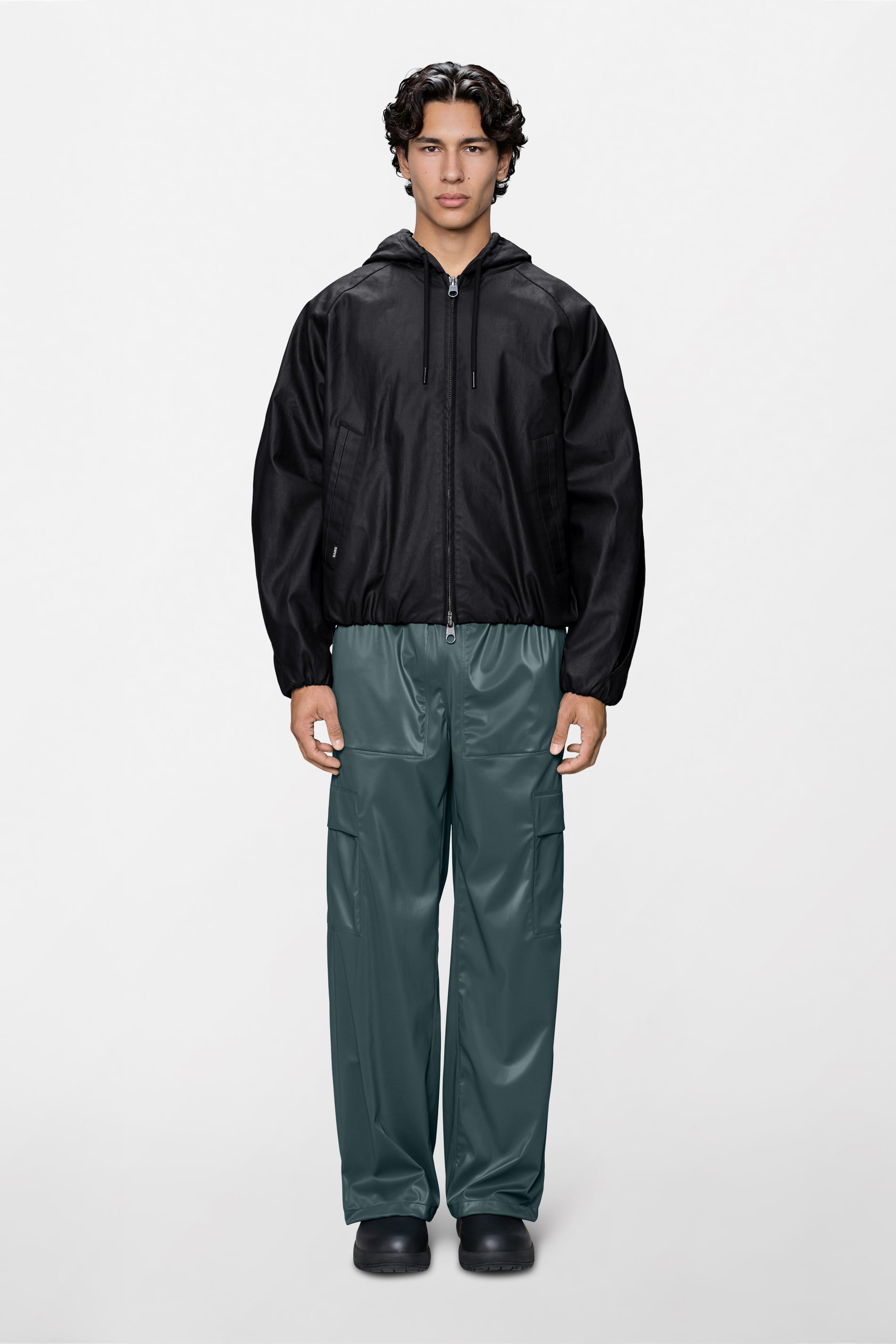 RAINS Heavy Woven Jacket Black Jacket