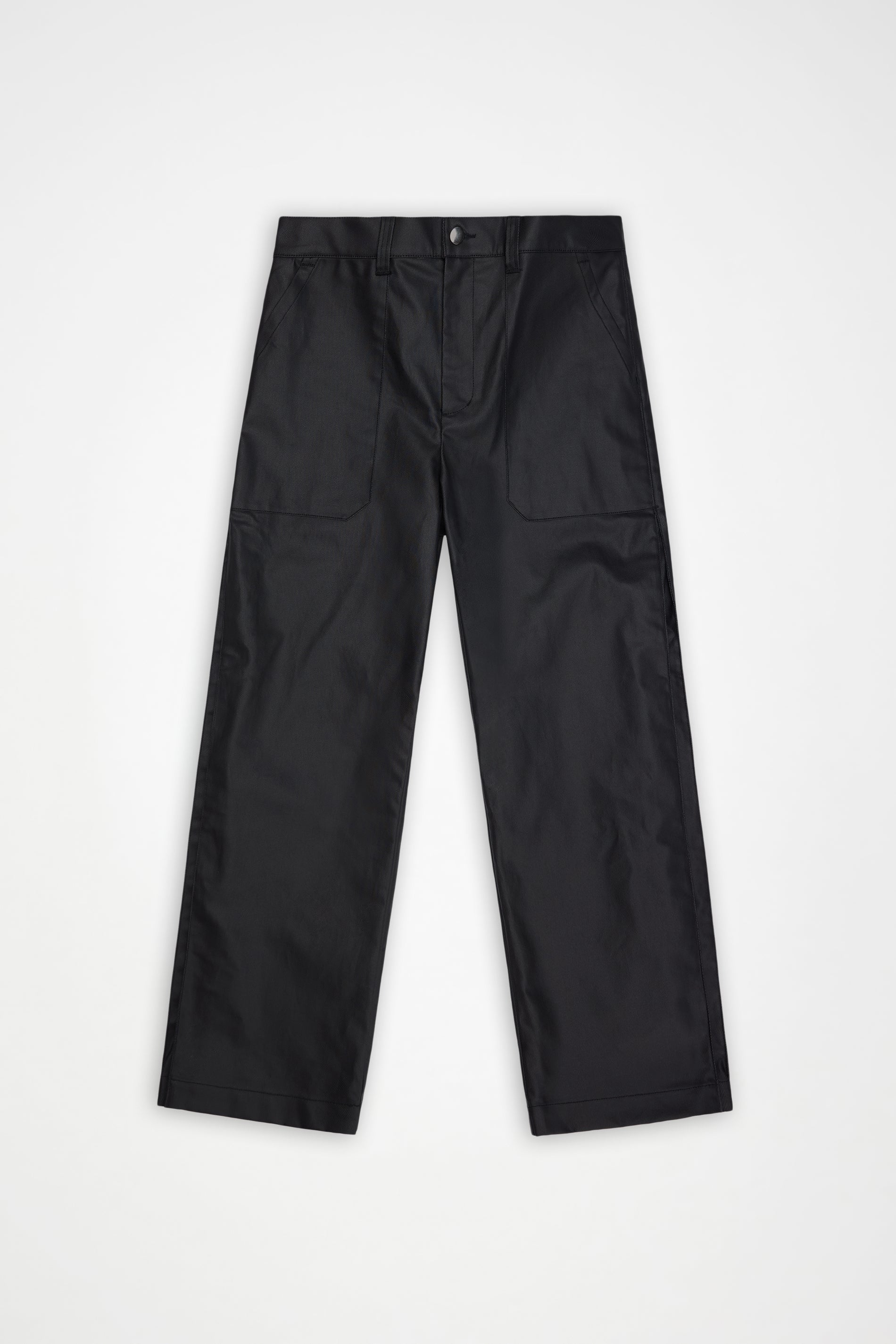 RAINS Heavy Woven Pants Straight Black Pants