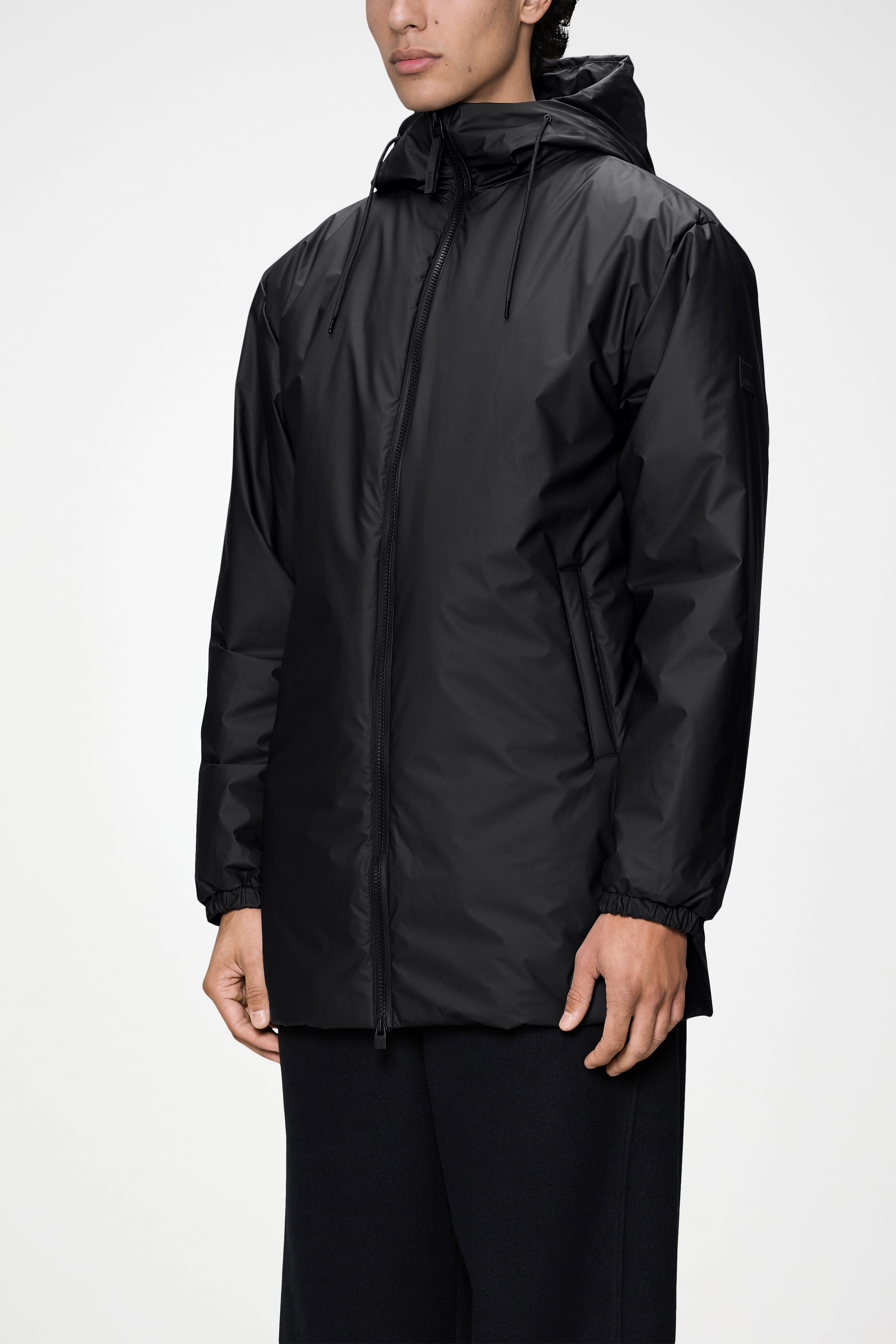 RAINS Lohja Long Insulated Jacket Black Jacket