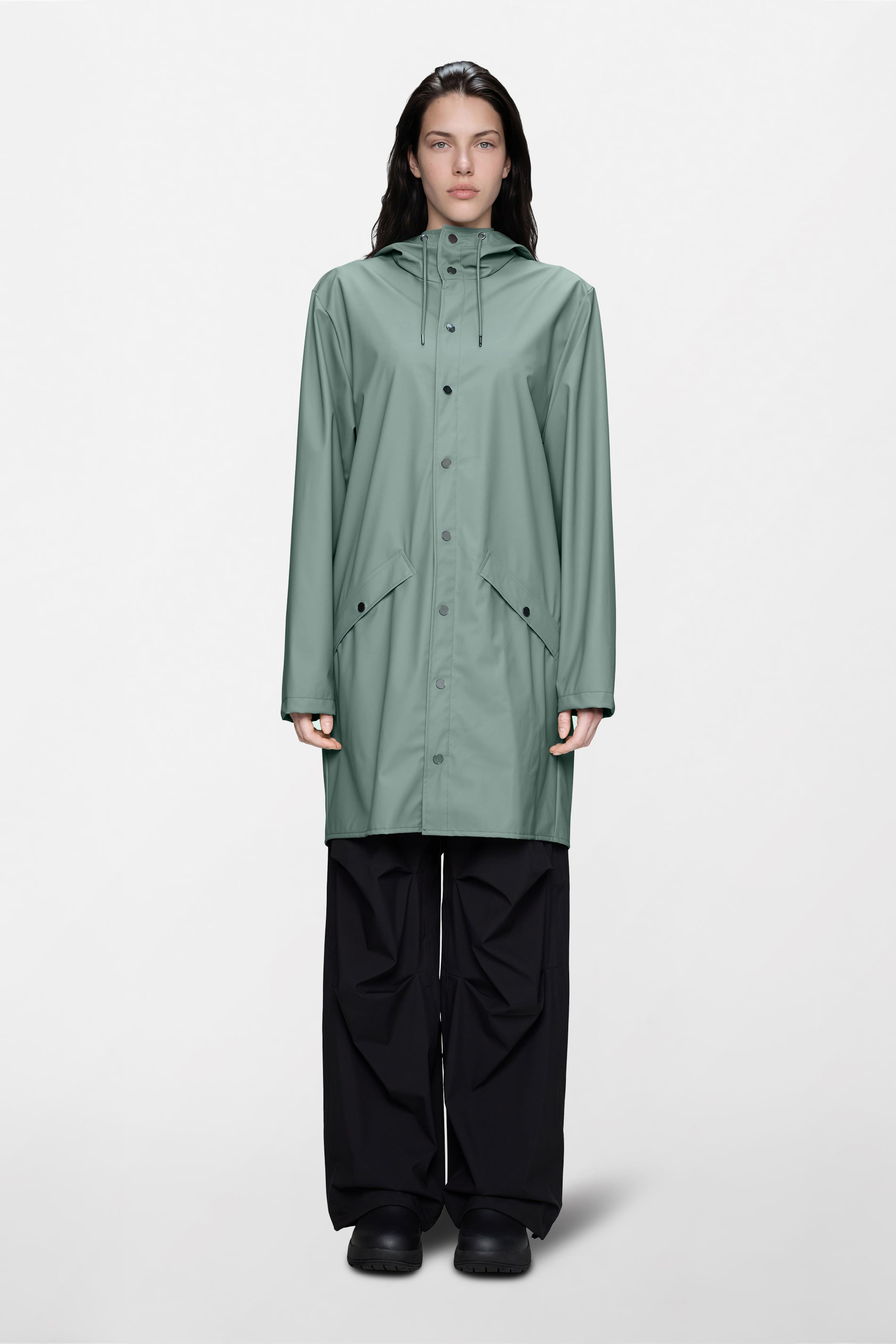 RAINS Long Jacket Sage Jacket