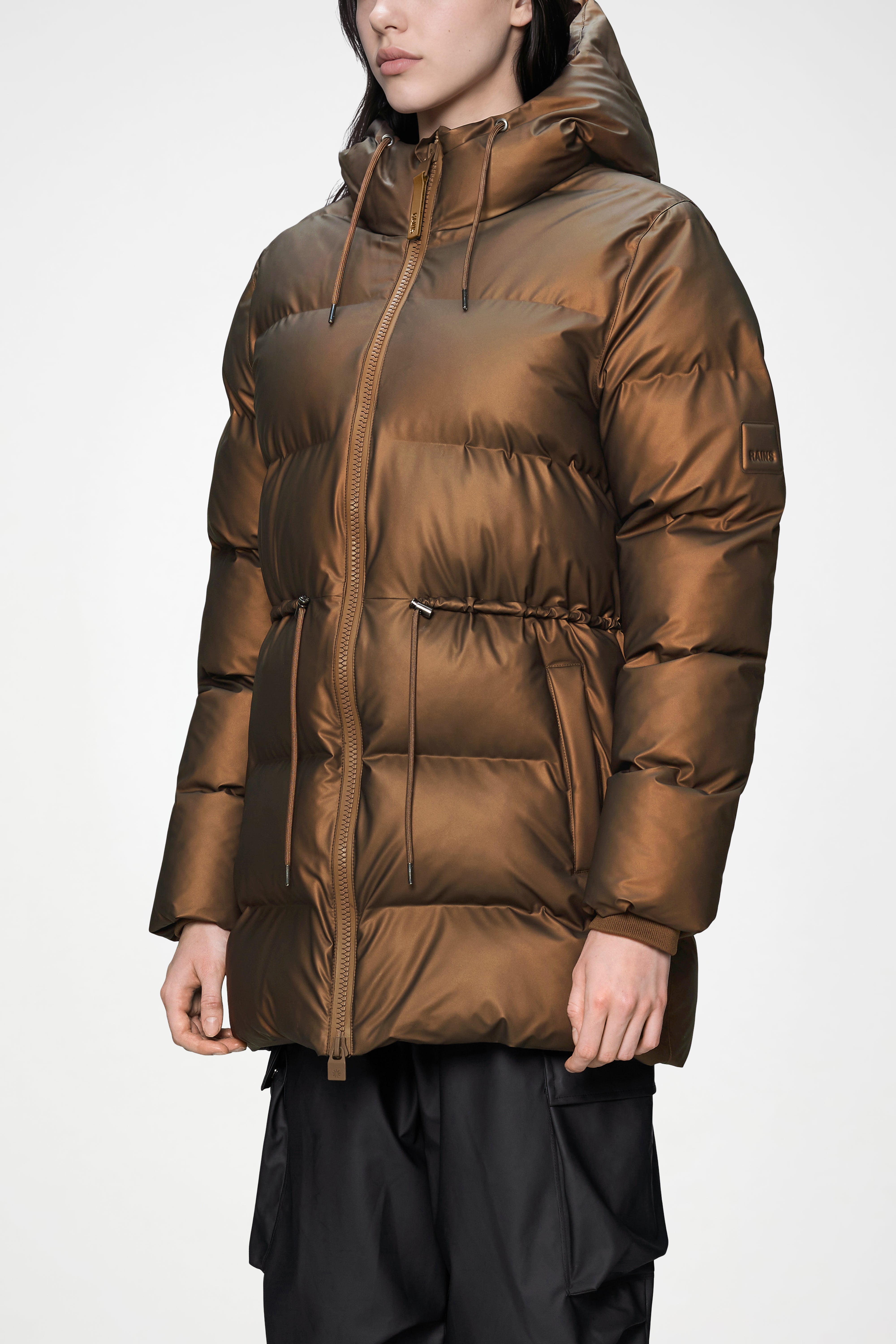 RAINS Alta Long Puffer String W Jacket Comet Jacket