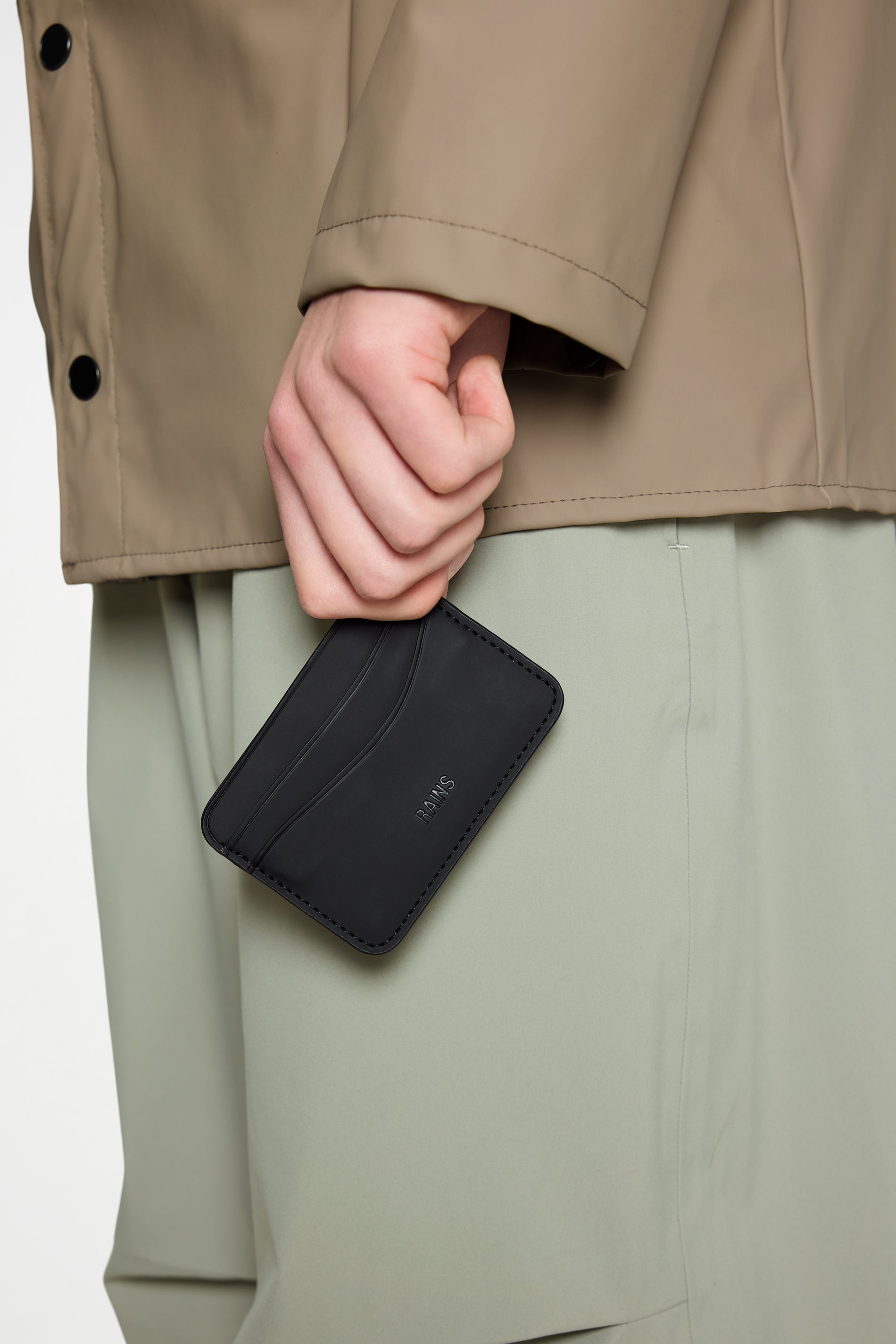 RAINS Cardholder Black Wallet