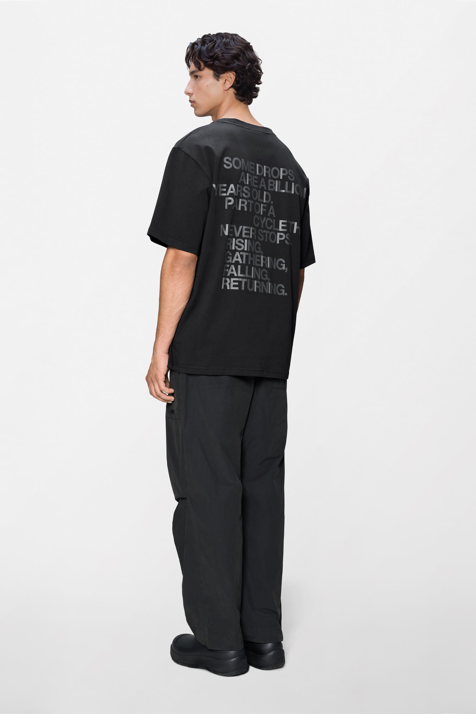 RAINS Classic T-shirt Rains Black Short Sleeve