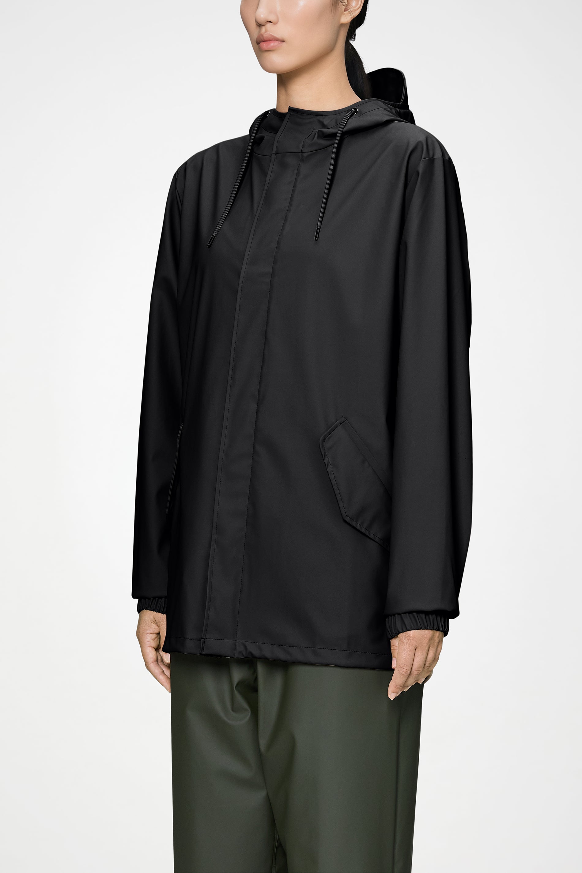 RAINS Fishtail Jacket Black Jacket
