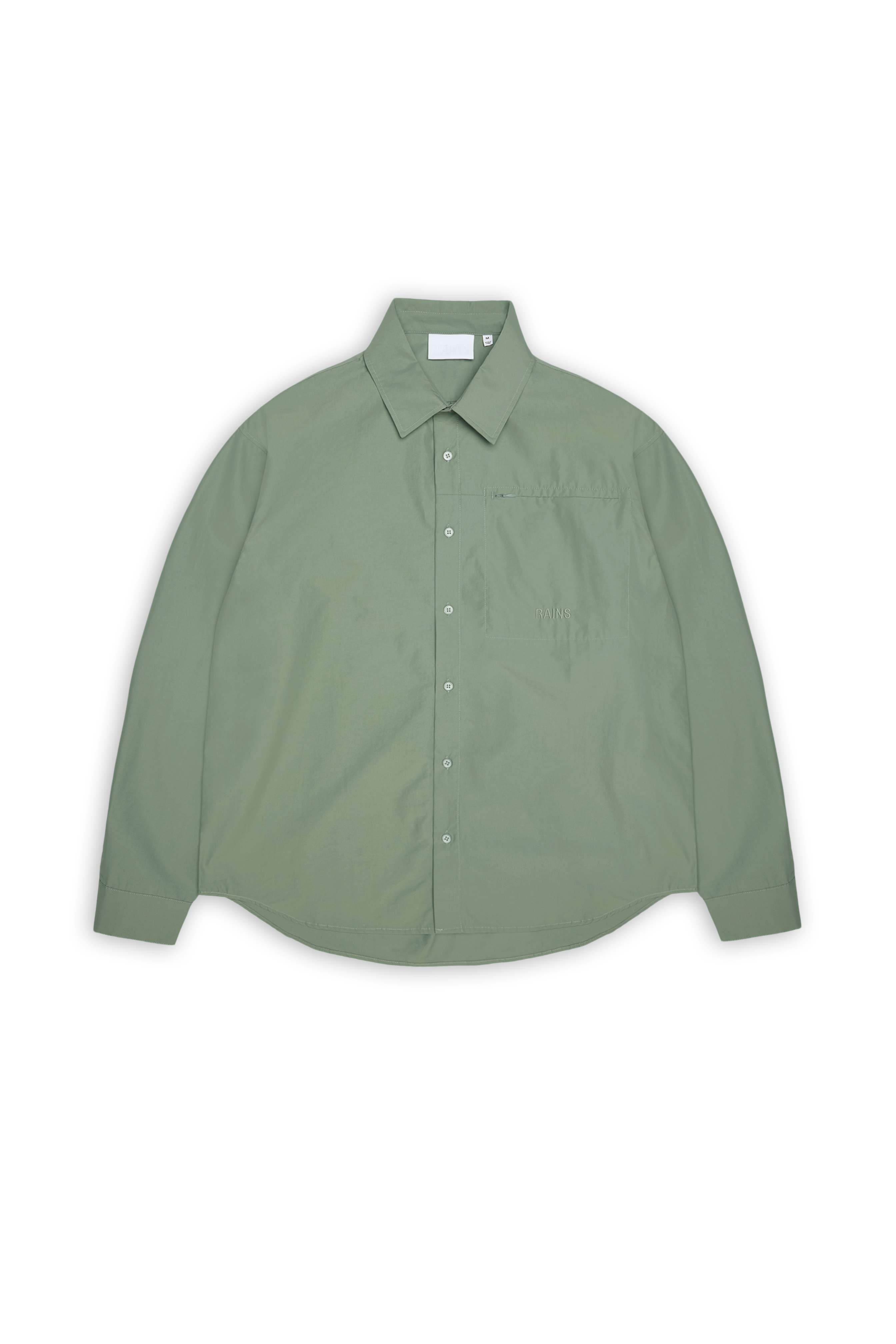 RAINS Light Woven Long Sleeve Shirt Sage Long Sleeve