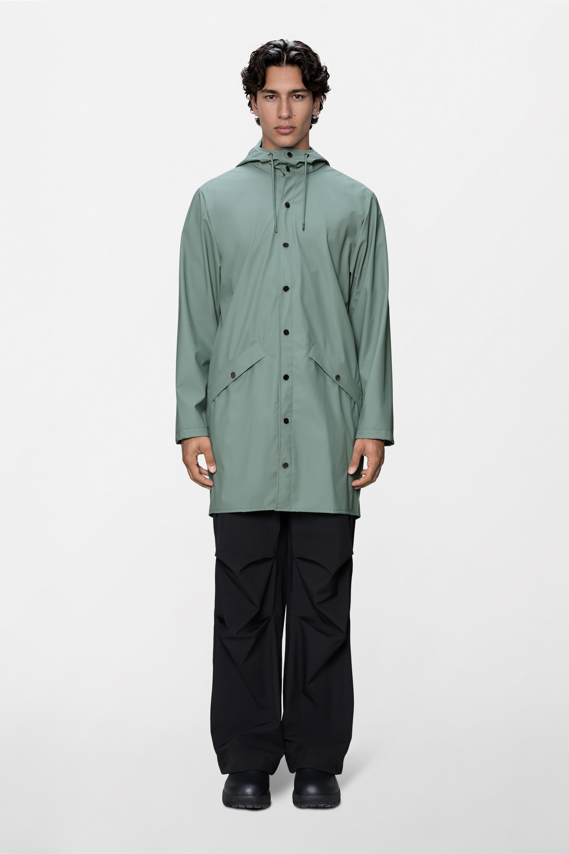 RAINS Long Jacket Sage Jacket