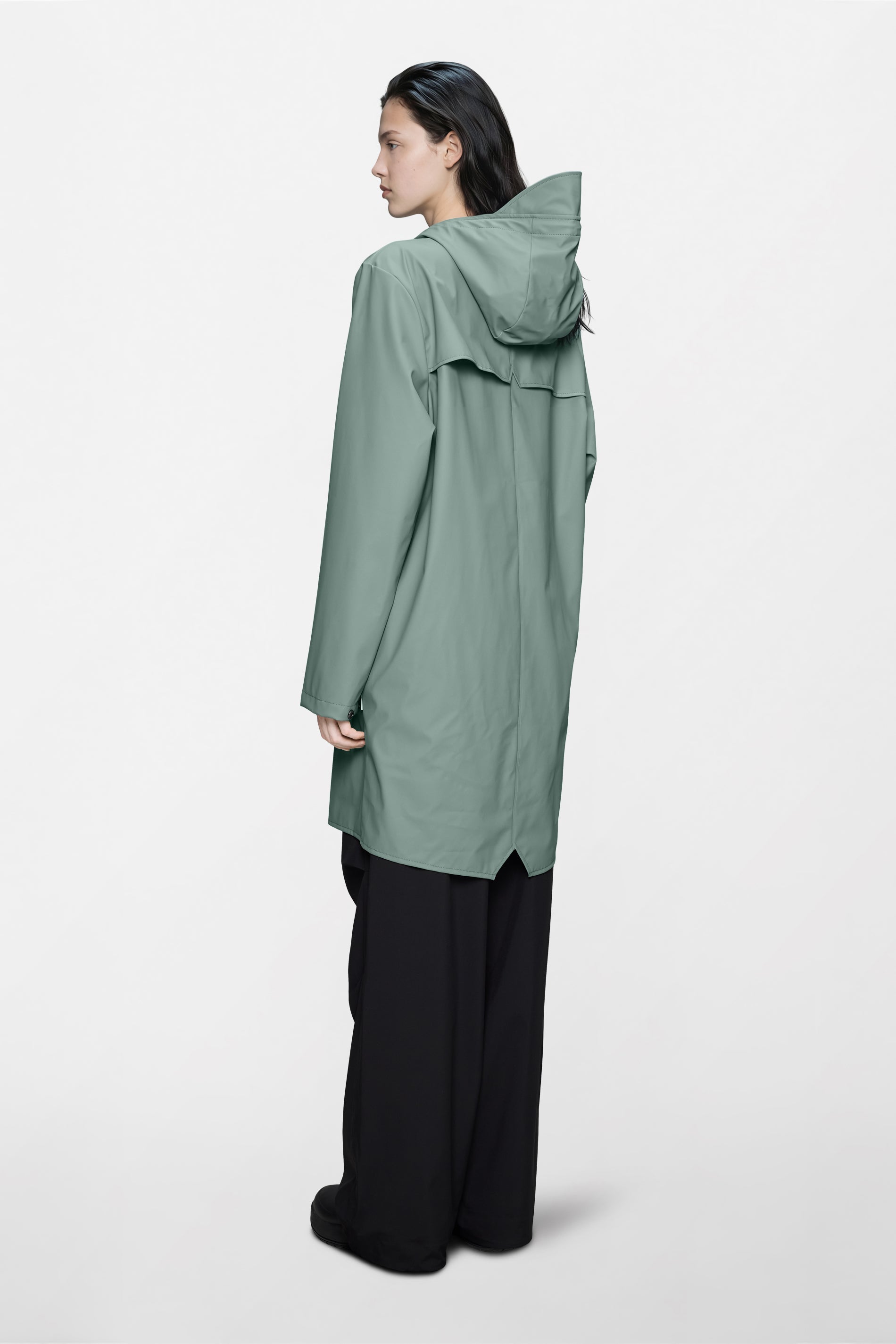 RAINS Long Jacket Sage Jacket