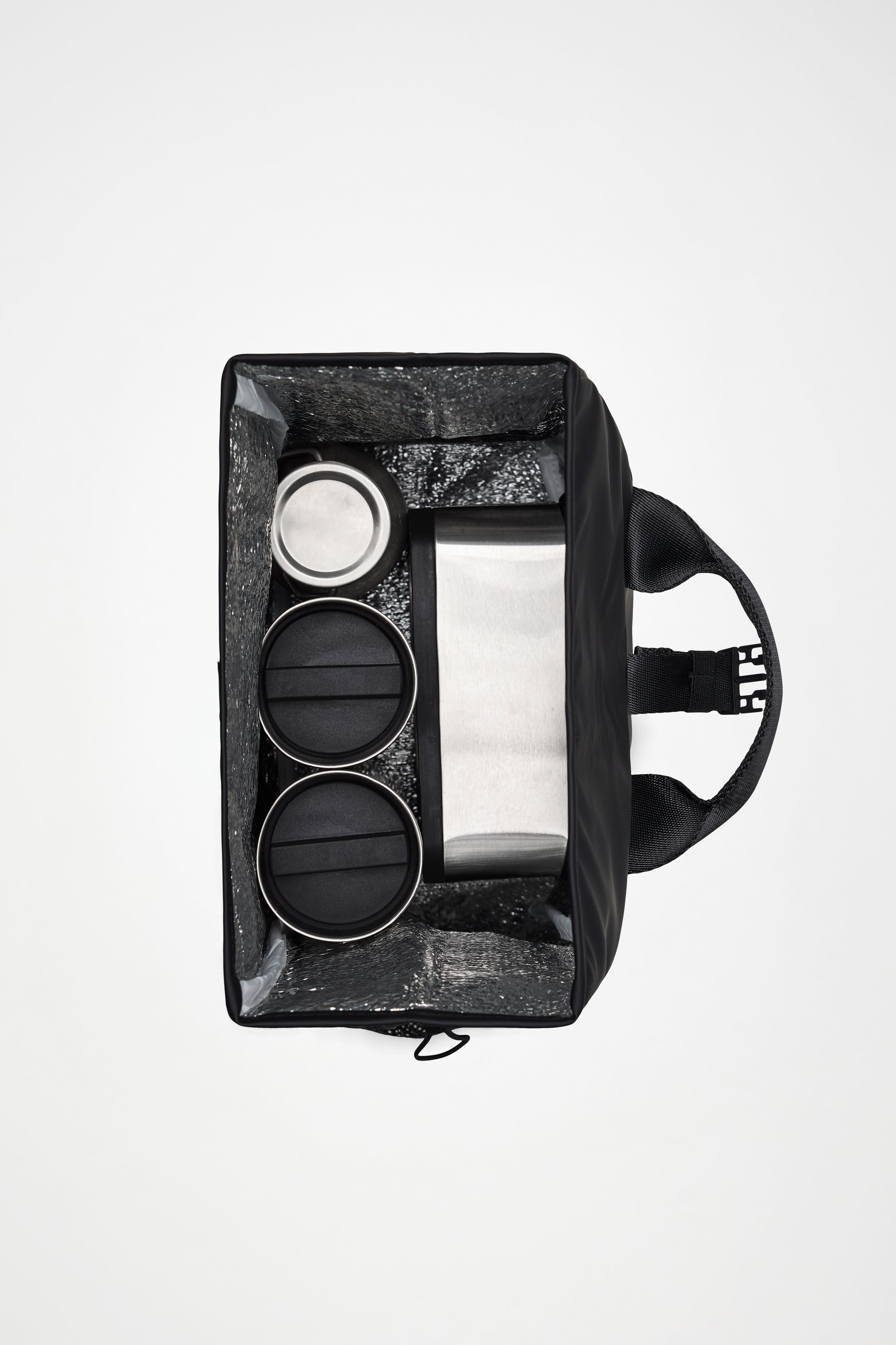 RAINS Lunch Bag Large Black 13.50L H38 x D14 x W24 cm Lunch Bag