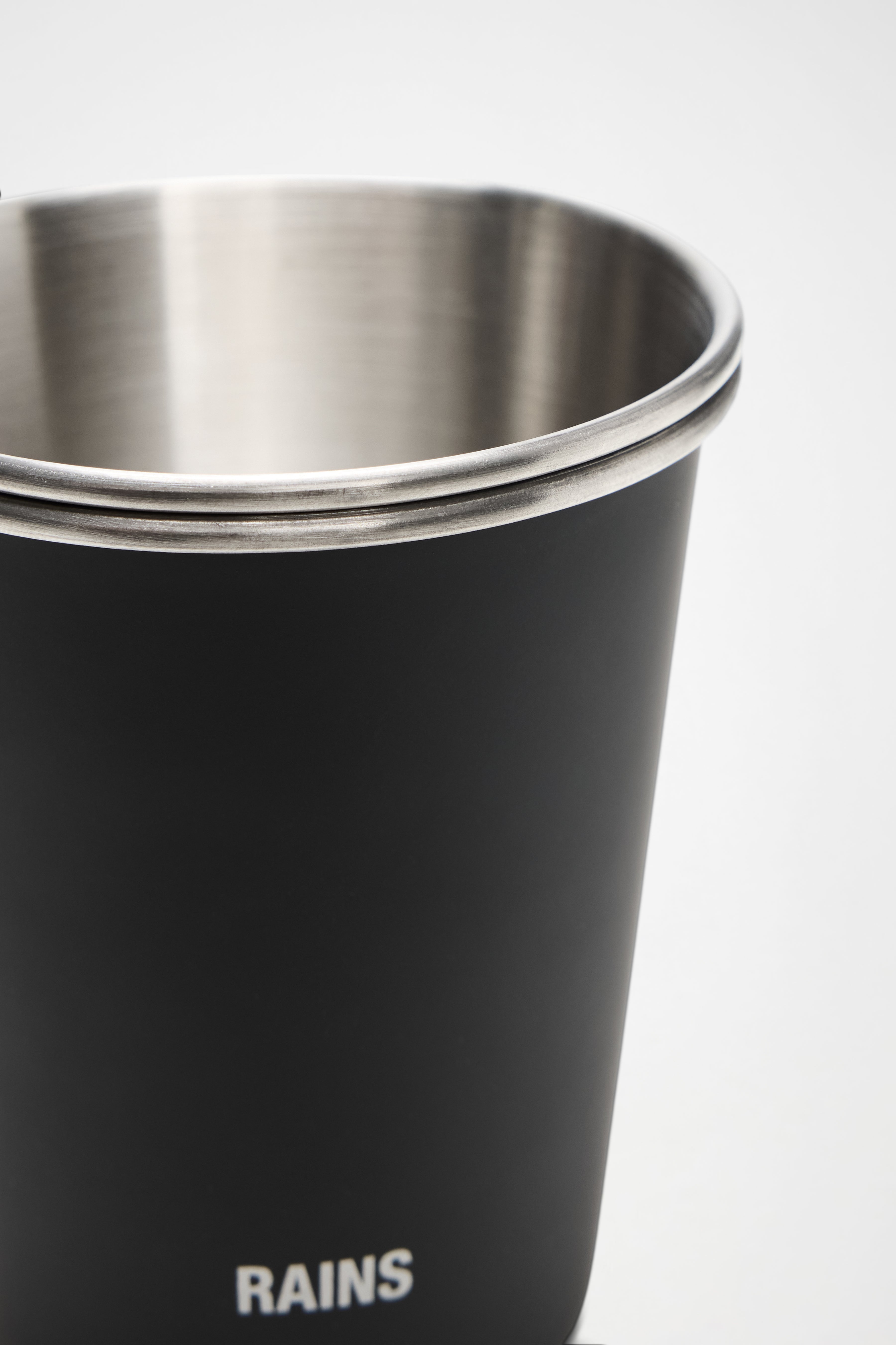RAINS Stainless Steel 2-Pack Cups 300ml Black Coffee Mugs